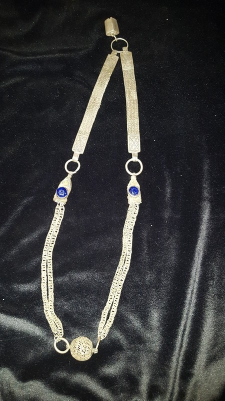 Coin Silver Belly Dancer Belt With Bell, Very Old