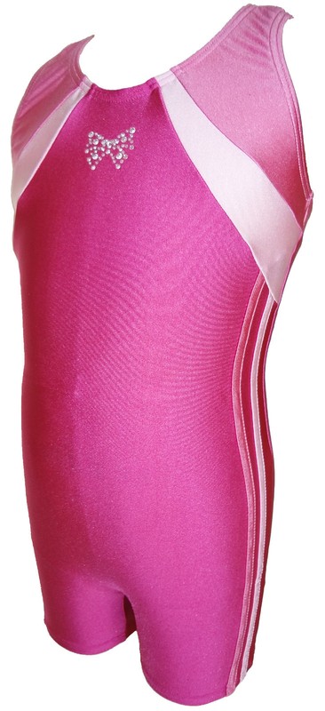 TALENT TALE® GIRLS DANCE/ GYMNASTIC Tank Color Block Rhinestone Biketard
