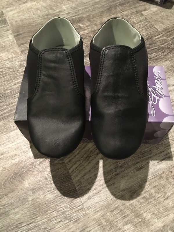 New Dance Class Jazz Boot Girls’ Toddler-Youth Size 1 Black Leather