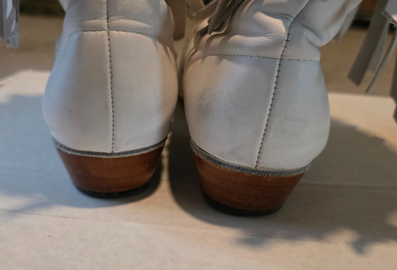 Vintage Dancewear USA Mitzi Western White Square Dance Boots Size 8M gallery