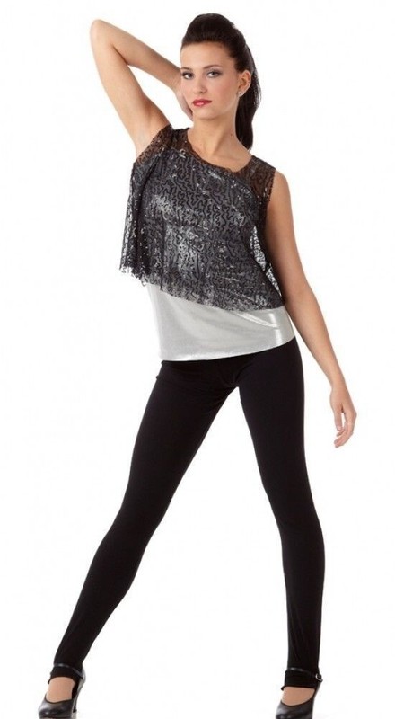 It’s All Your Fault Adult Medium Tap Dance Costume Cami & Mesh Top & Pants