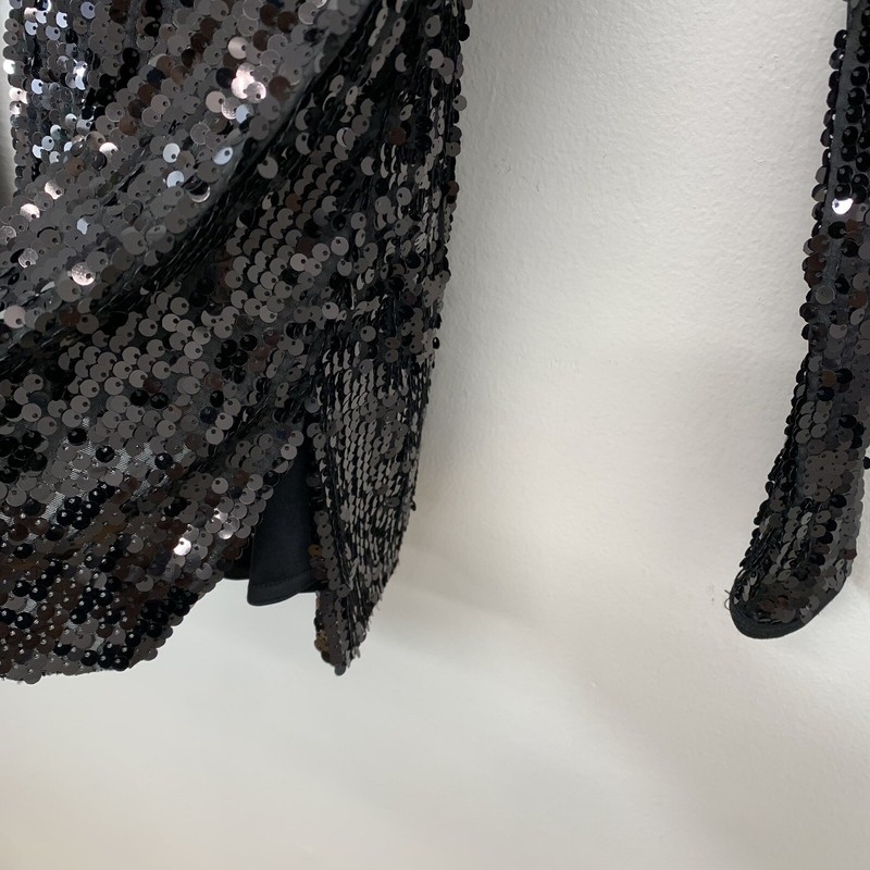 Balera Dancewear Black All Over Sequins Adult Small Costume Long Sleeve Stretch gallery