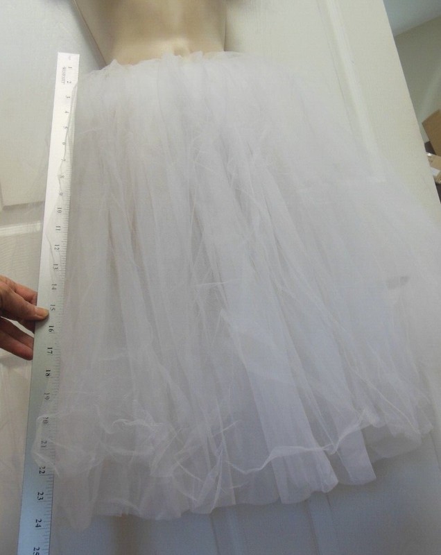 White Tutu Romantic Mid Length Chiffon & Tulle Child Adult Sizes #4918 gallery