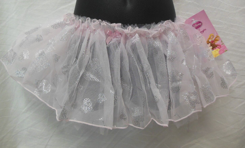 Disney Capezio DP7061C Sparkle Tutu Pink Silver extra small child ballerina