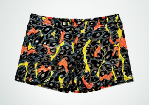 Body Wrappers 700 Girl’s Size 8-10 (Fits 6X-7) Animal Print Dance Gym Hot Shorts