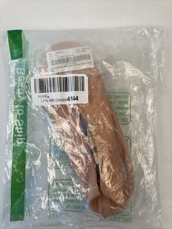 Danzcue Adult Split Sole Leather Ballet Dance Slipper Pink Sz 8.5 New gallery