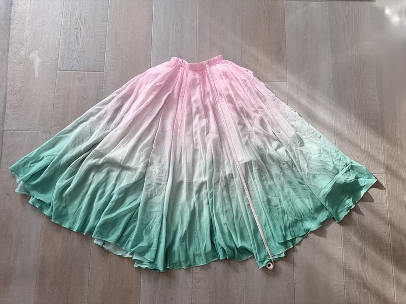 Long Shirt, Pink and Green; Length:96cm