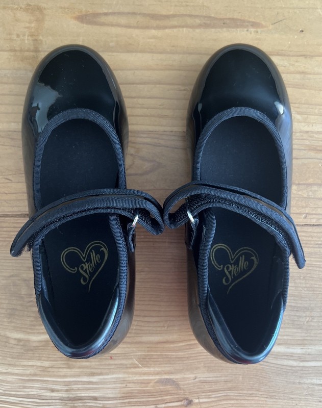 STELLE Tap Dance Shoes Mary Jane Style 11 M Girls Black w/ Strap - Unworn gallery