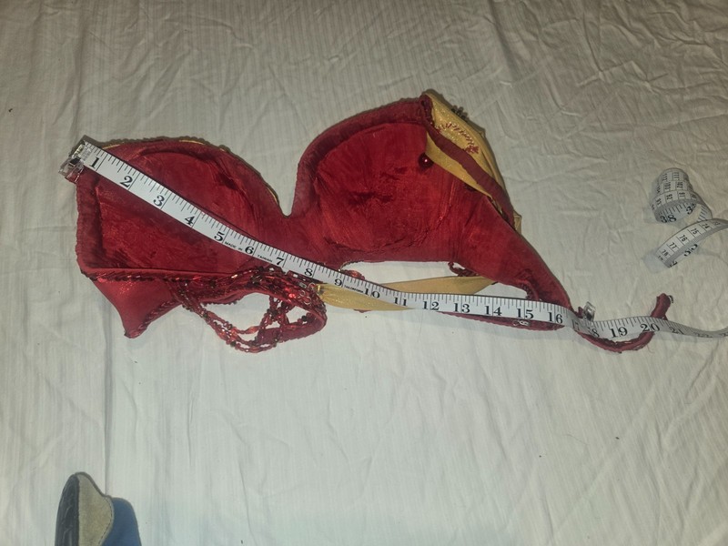Red and gold Bella belly dance costume gallery
