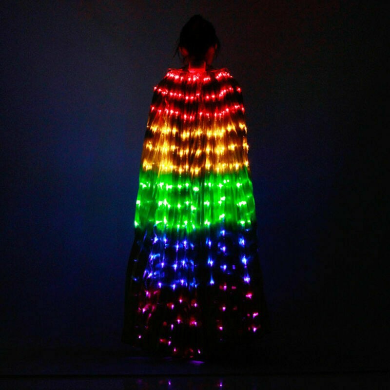 360° LED Wings + 2*Steel Sticks Belly Dance Stage Props With Extension Rod Stick gallery