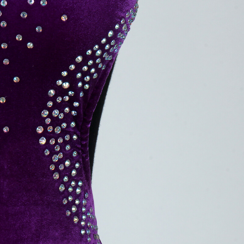 Latin Dance Dress Salsa Tango Cha cha Ballroom Velvet Competition Dress#F272 gallery