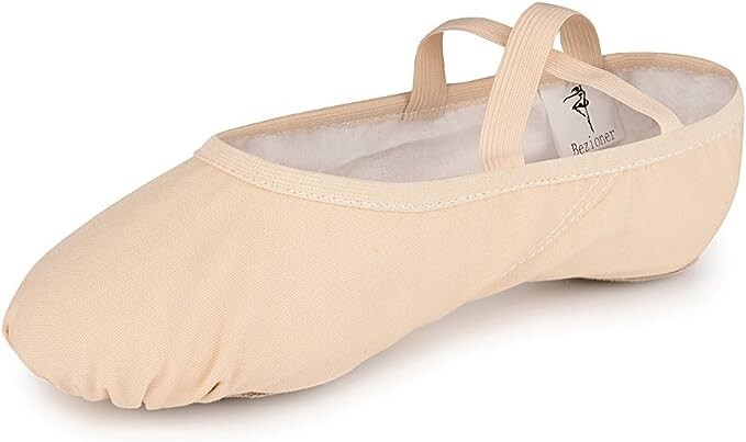 Bezioner Girls Canvas Ballet Shoes Slipper for Kids Women Yoga LT PINK 9 Adult gallery
