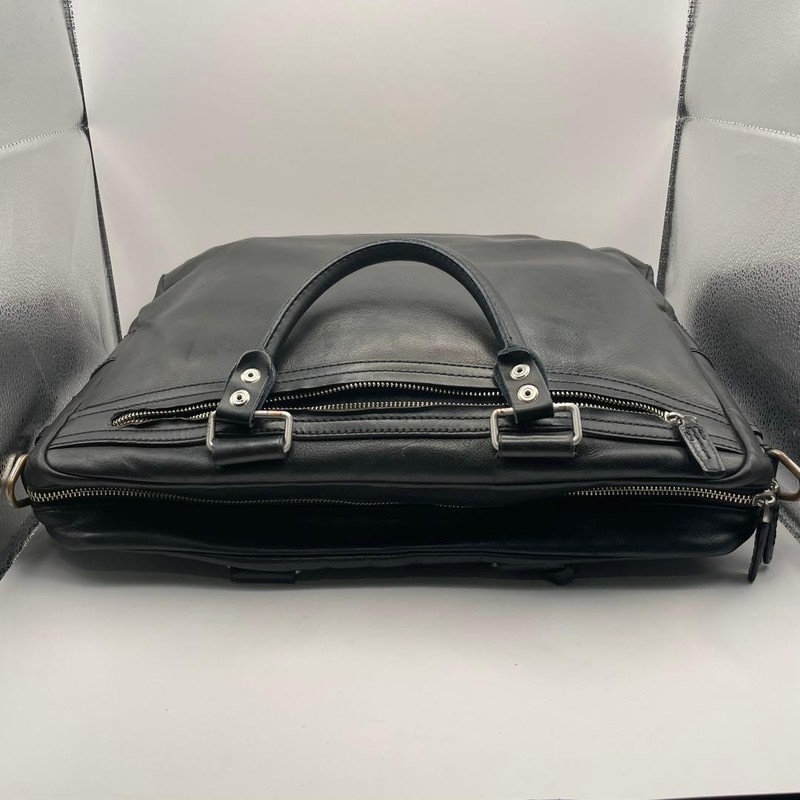 Tumi 2Way Business Bag Briefcase Leather Black Business bag, men's bag, work bag gallery