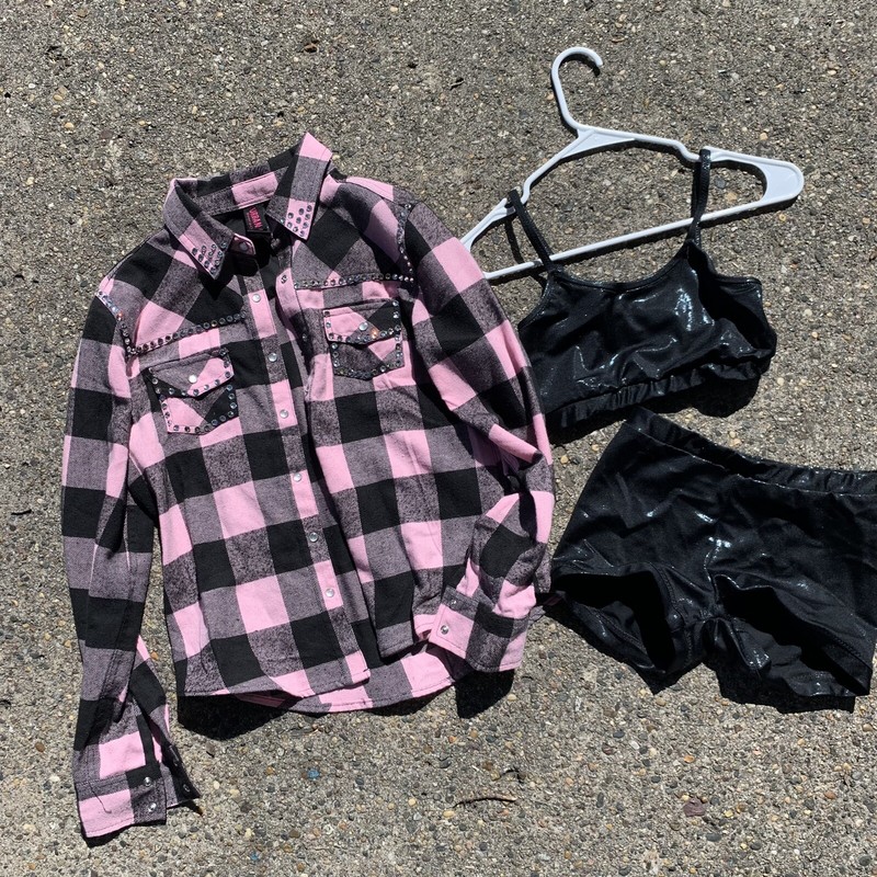 Semi-Custom Pink/Black Plaid Costume – LC