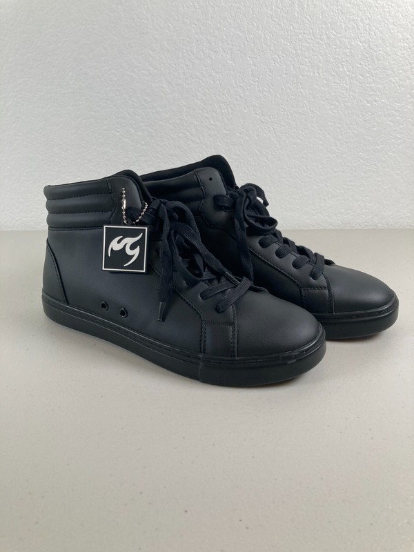 New Without Box Fuego Dance Shoes All Black High Tops Size 8 Men 9 Women