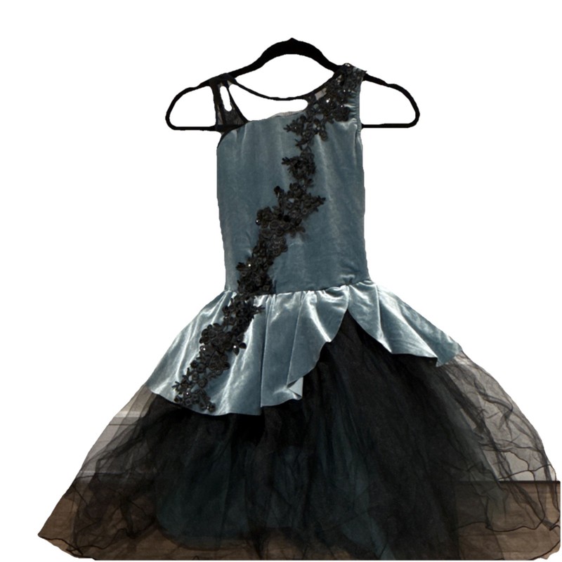 Weissman Dance Costume LC Blue/Green And Black Large Child Girls