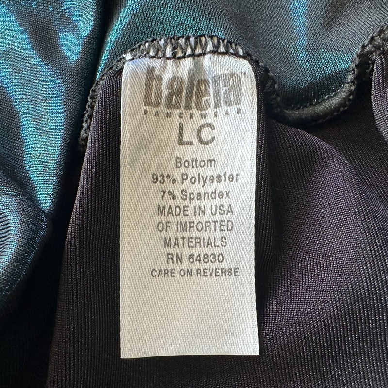 Balera Dancewear Girls Large Child LC Harem Pants Metallic Blue Shiny Pull On gallery