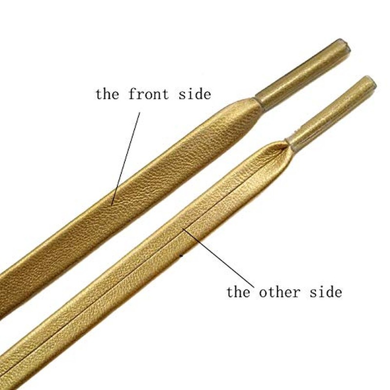 One Pair Flat PU Leather Laces Shoelaces for Shoes Sneaker Boot White 51'' gallery