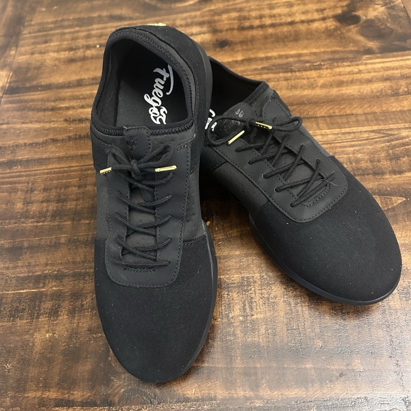 Fuego All Black Split Sole Dance Sneakers Size 10.5 W/ 9 M Unisex