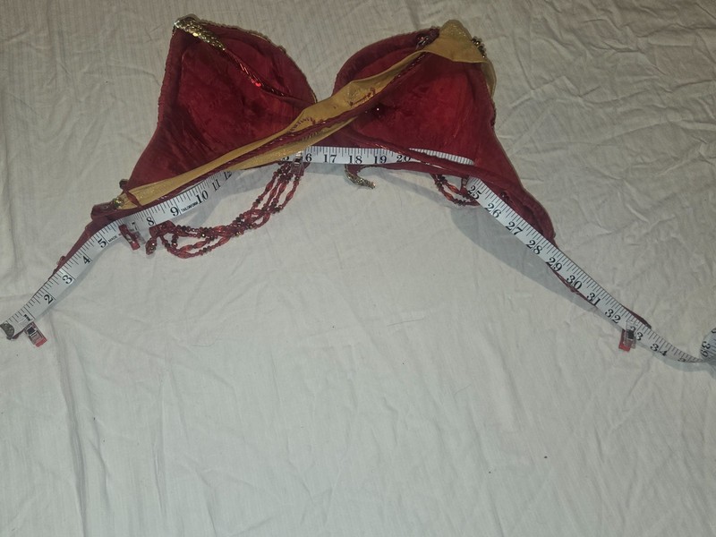 Red and gold Bella belly dance costume gallery