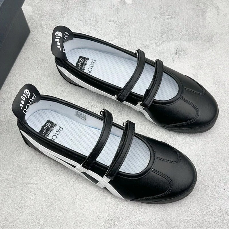 2025 Patou x Onitsuka Tiger Mexico 66 Black/White Shoe Ballet Flats 1183C379-002