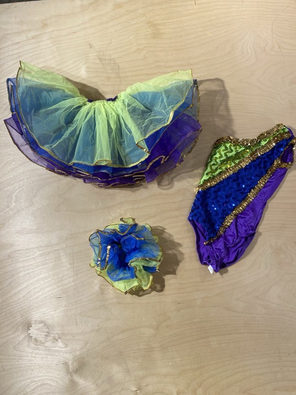 Multi- Color Dance Costume With Matching TuTu And Armband MC (RP)