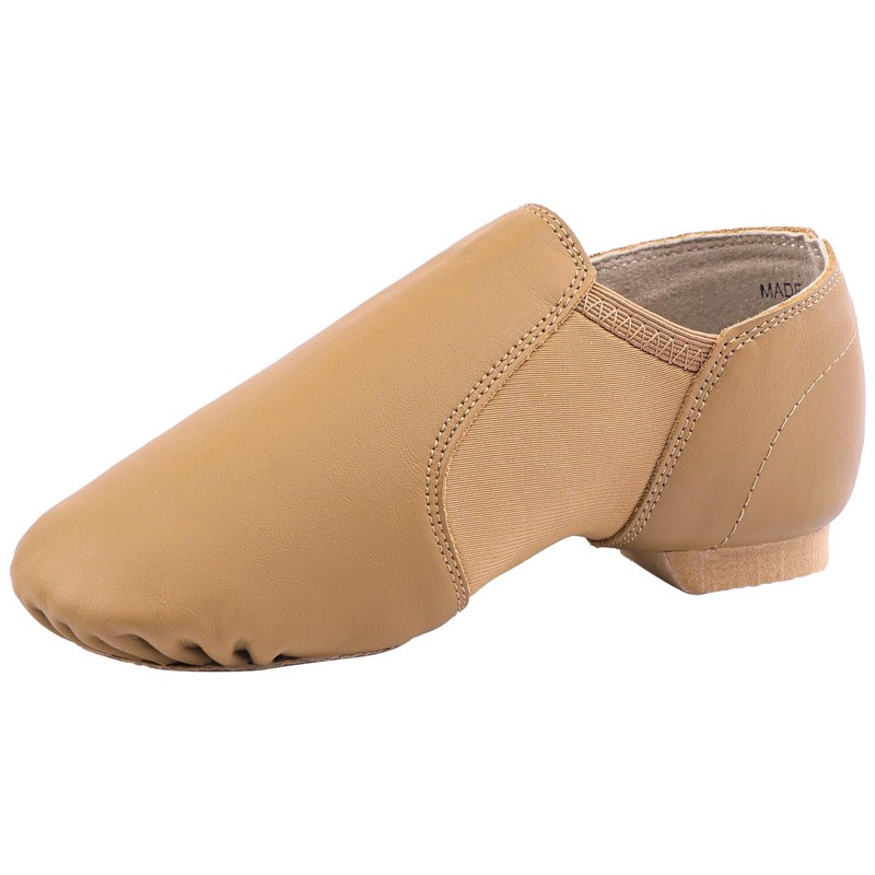 Linodes Leather Jazz Shoe Slip On for Girls and Boys Brown 13M Little Kid