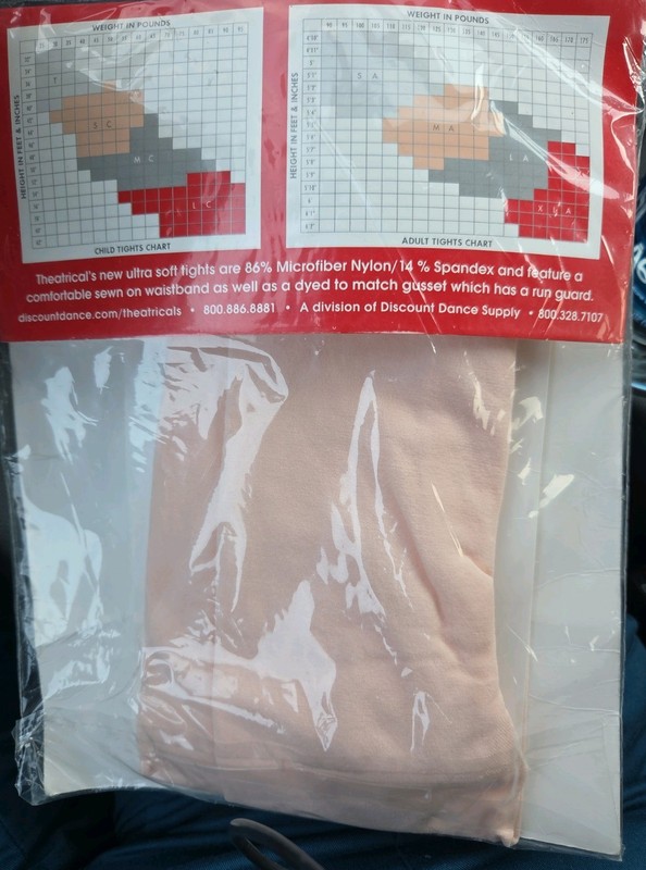 Theatricals Classwear Microfiber Footed Tights New In Package Size XL gallery