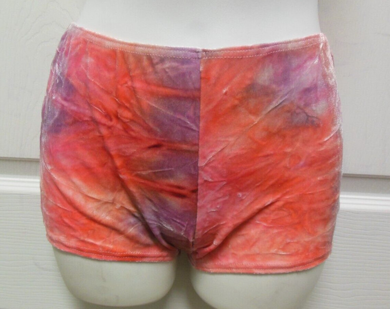 Velvet spandex TieDye booty shorts Large child