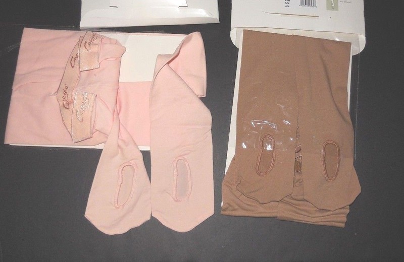 CAPEZIO TRANSITION 1816 1816C CONVERTIBLE. TIGHTS Ballet Pink, black, or LSN New gallery