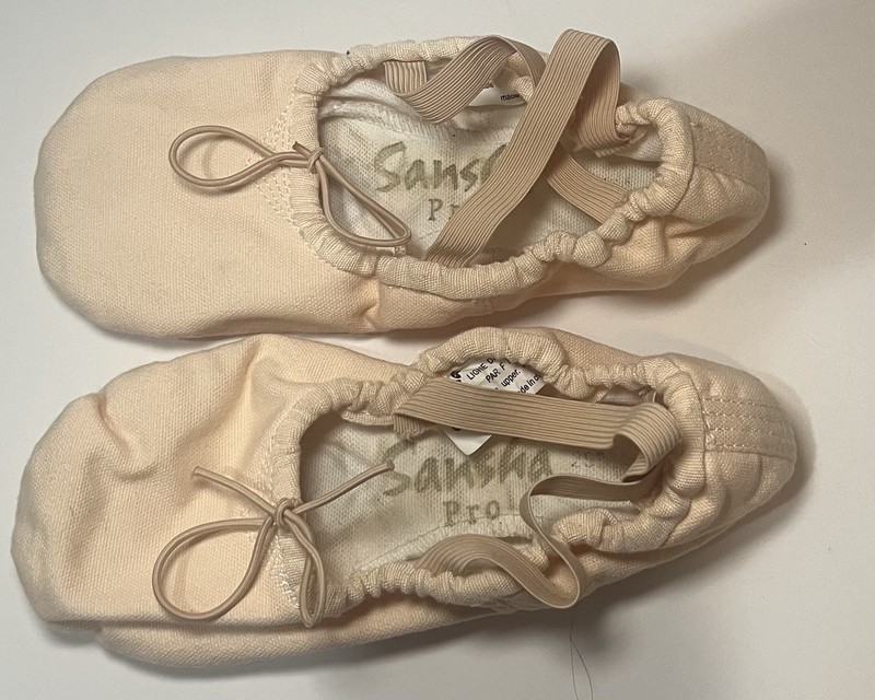 Sansha Ballet Shoes PRO 1C Adult 9N Canvas Upper Leather Sole Slippers gallery
