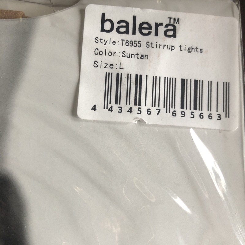 Balera Dancewear Stirrup Tights Size Large Adult Suntan - Style T6955 NEW gallery