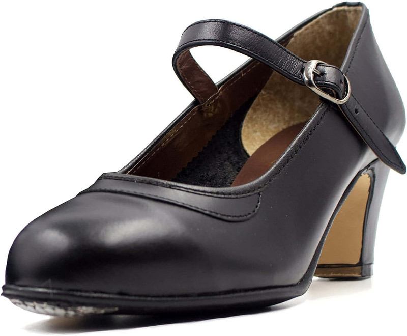Women’S Flamenco Shoes with Nails, Beginner Folklorico Dance Shoe, 5Cm Heel, Mad