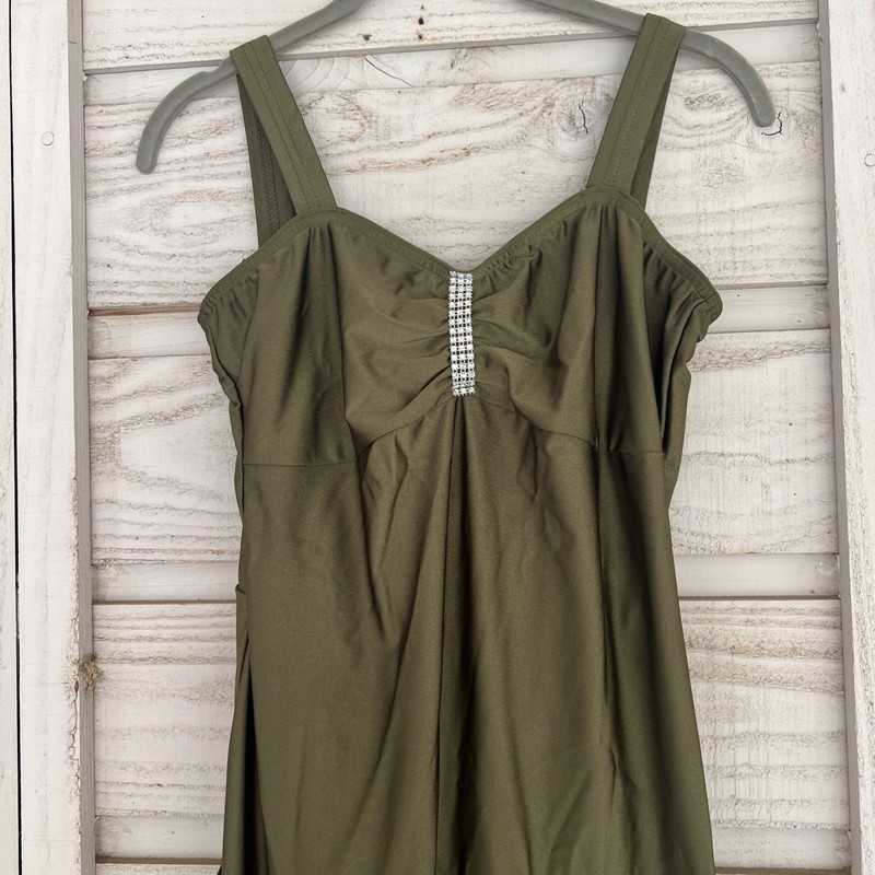 Kelle custom dance solo lyrical costume olive green MA Medium Adult gallery