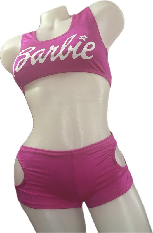 EXOTIC DANCEWEAR 2 PC Hot Pink