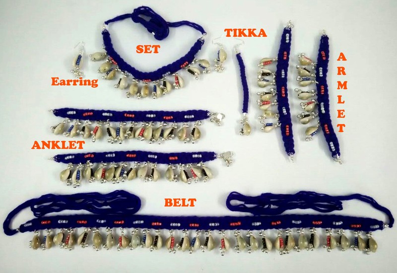BELLYDANCE HANDMADE SHELL JEWELRY SETS EARRING BELT TIKKA ANKLET ARMLET ORNATE
