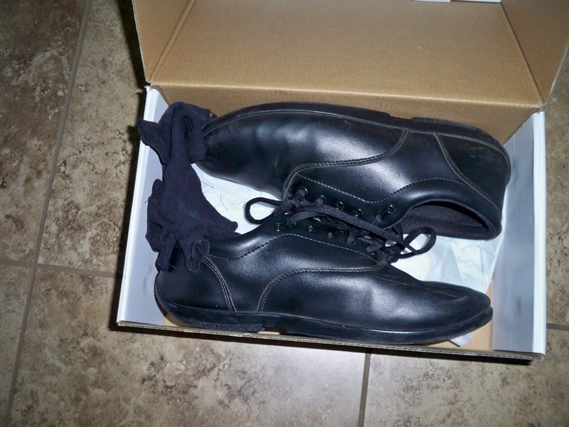 Drill Master Marching Band Athletic Shoes Black Unisex Size M 10 w/Black Gloves