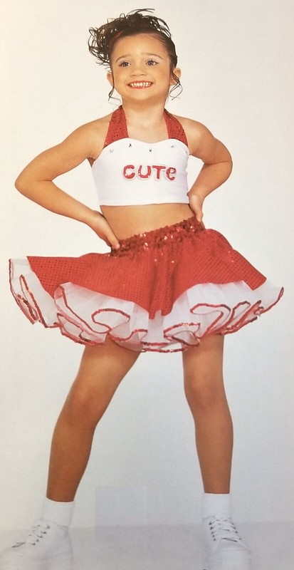 Child Medium Dance Dress Costume Cute “Darling” Jazz Tap Rockabilly