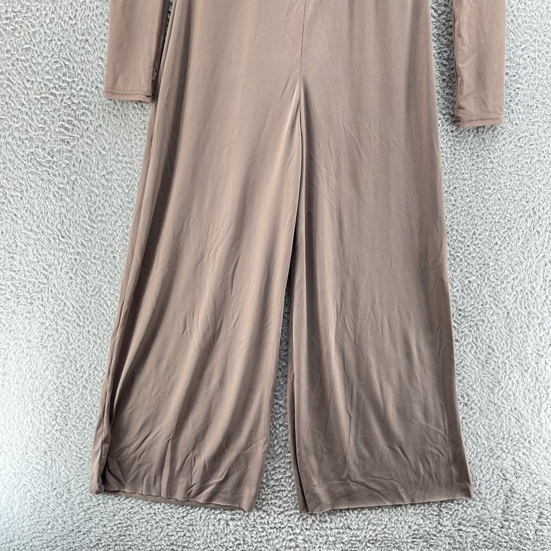Balera Jumpsuit Women Small SA Tan Natural Wide Leg Stretch Light Dancewear gallery