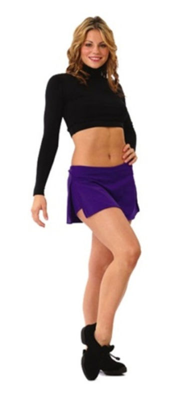 Capezio 107 Women’s Extra Large (14-16) Black Long Sleeve Midriff Top