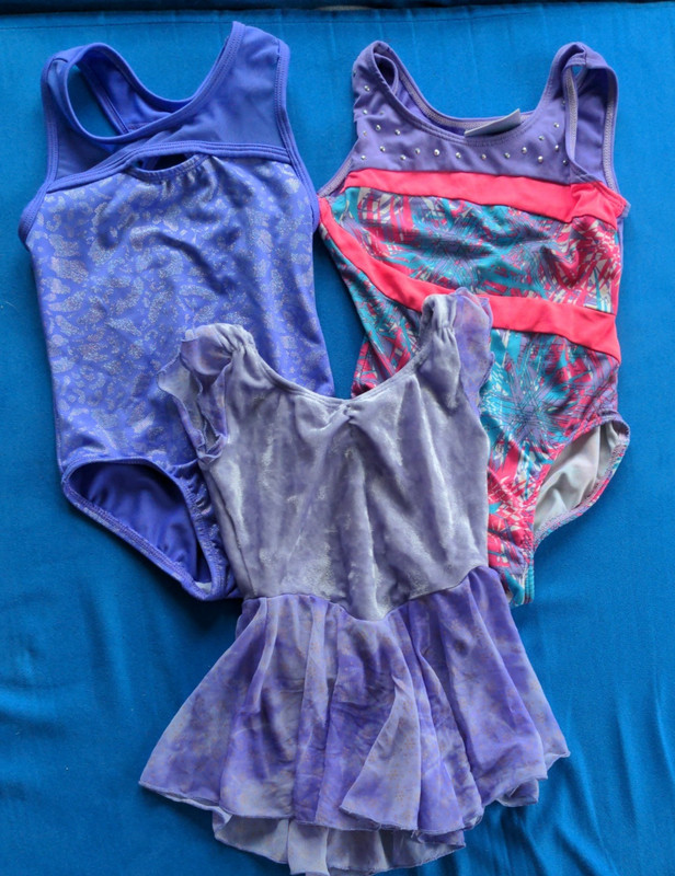 Lot Of 3 Leotards Size 4t 4/5 XXS Dance Gymnastics Purple Pink