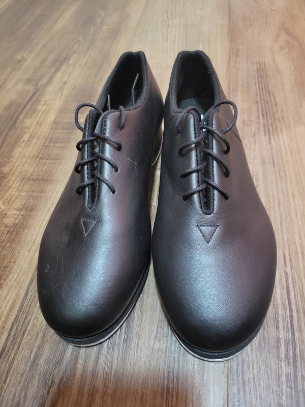 Bloch Mega Women’s 5.5M Leather Tap Shoe Black Lace Up Dance Round Toe