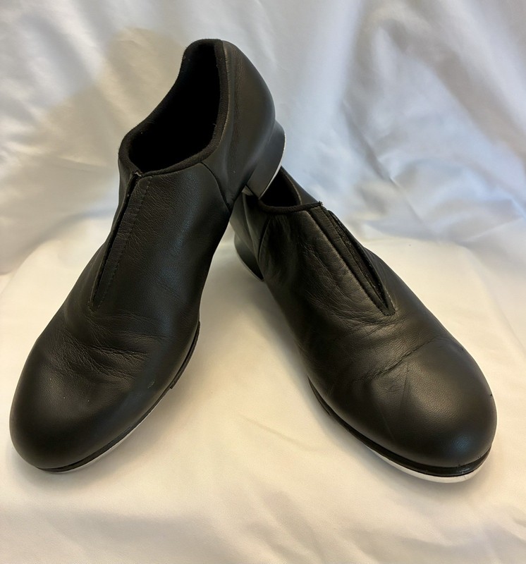 Bloch Split Sole Tap Shoes Slip On Black Leather Dance Recital Women Sz 7