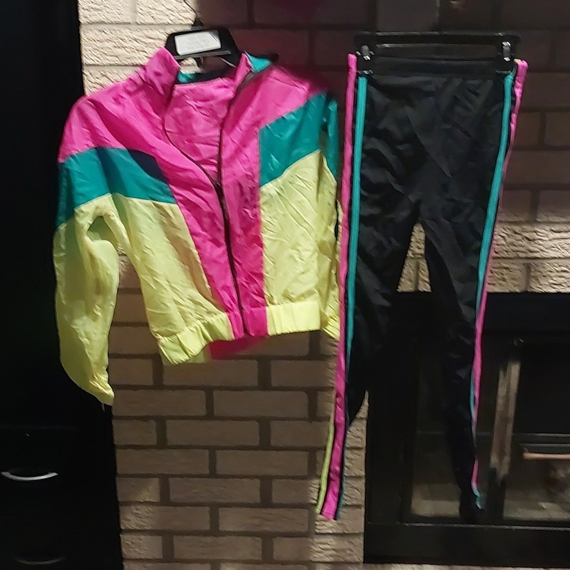 Weissman Kids MC Pink Yellow Teal Dancewear Jacket Pants Nylon Spandex RN 64830