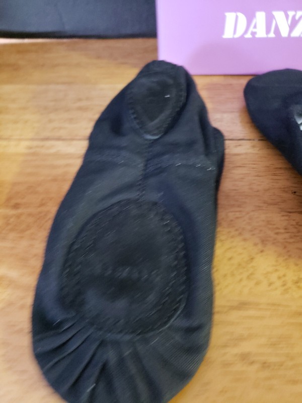 Danzcue Ballet Slipper for Girls Split Sole Canvas Ballet Shoes (13 M, Black gallery
