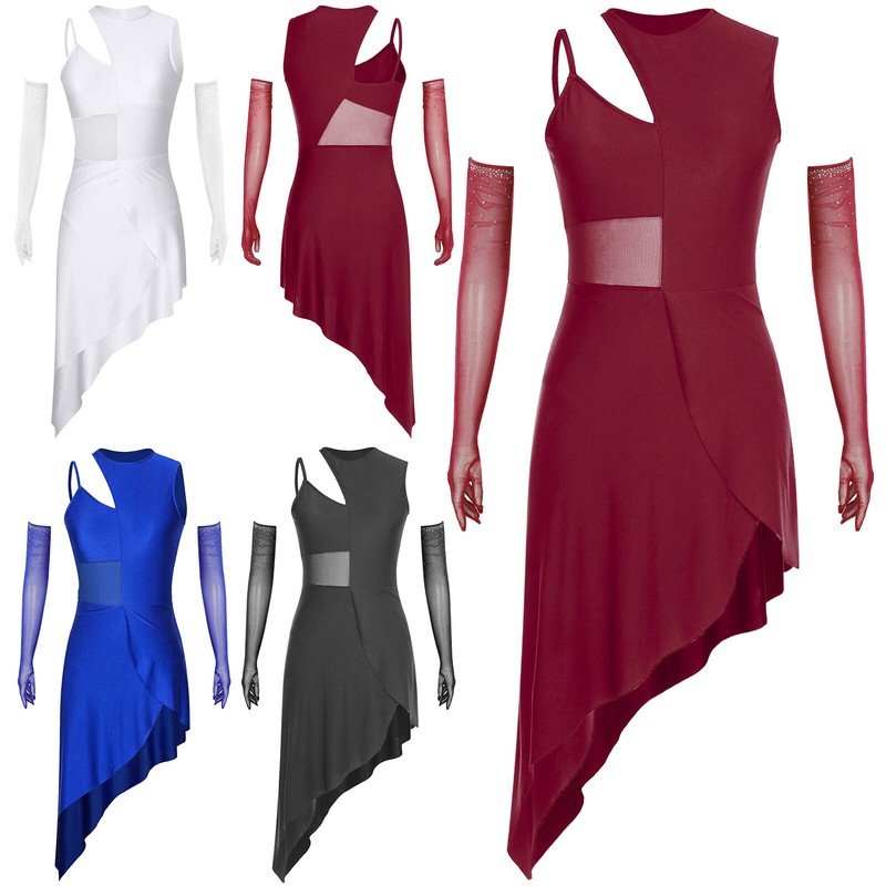 Womens Dress Evening Dancewear Figure Dresses Party Rhinestone Prom Latin Club gallery