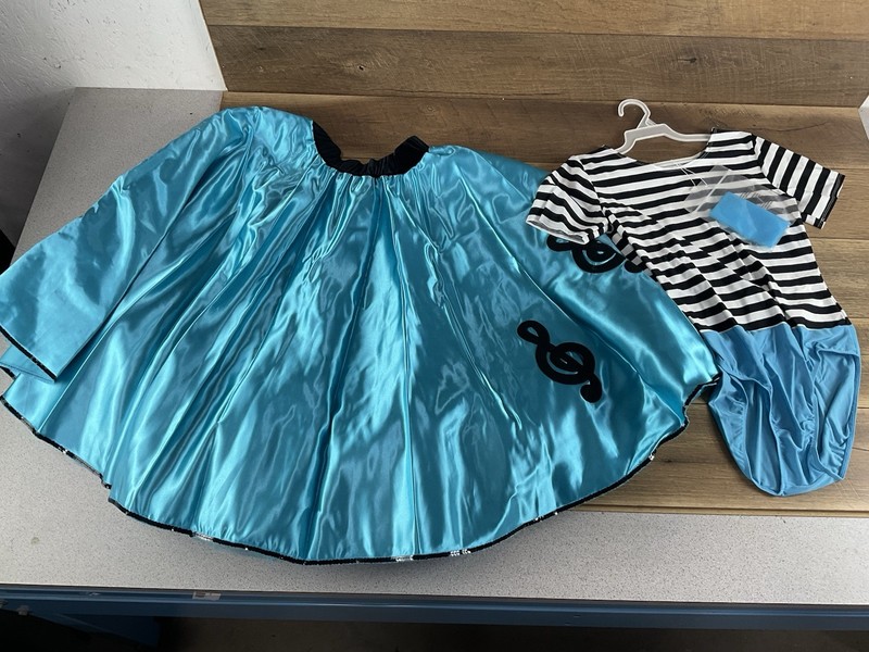 Art Stone “Shake Rattle & Roll” Peacock Blue Dance Costume Size Medium Adult