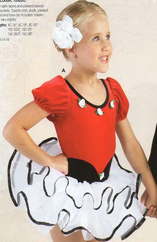 RUFFLED WHITE RED VELVET DANCE COSTUME Ballerina GIRLS size TOT (2-3C BALLET TAP