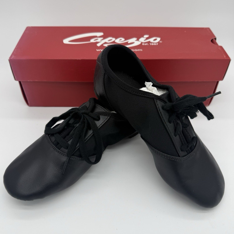 Capezio Jazz Mix-Lo CP02 Black Lace-Up Women’s Jazz Dance Shoes size 6.5