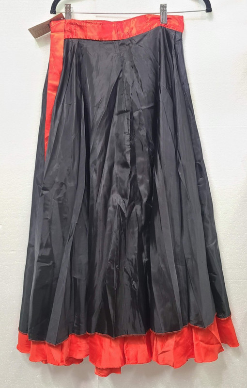 Dance and Sway Whitewed Belly Dance, Waltz Wrap Skirt – Red/Black, SZ: 2-14